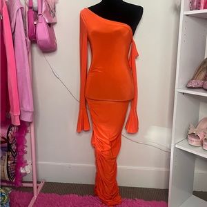 Fashion Nova maxi off the shoulder dress